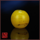 10202=天珠唐球缠丝玛瑙珠子勒子药师珠:西藏 清代鸡油黄老琉璃