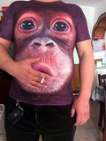 新款短袖男士夏季3d搞怪图案体恤猴子猴哥搞笑大猩猩t恤大码衣服