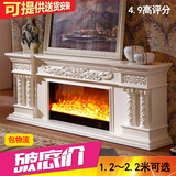 1.2/1.5/1.8/2.2/米欧式壁炉装饰电视柜架真火芯取暖实木田园客厅
