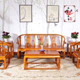 仿古中式实木榆木沙发 沙发5件套 沙发组合 古典家具 明清皇宫椅
