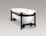 科勒歌莱1米75独立式铸铁浴缸空缸带实木支架K-1869T-0原装正品