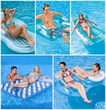 原装INTEX水上充气浮排浮床冲浪躺椅漂流游泳圈坐骑成人加厚气垫