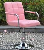 粉色特价包邮皮质电脑会议客升降旋转滑轮椅电脑椅休闲酒吧凳椅子