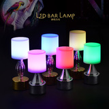 创意LED充电酒吧台灯 金属装饰发光桌灯 烛台灯 蜡烛小夜灯包邮