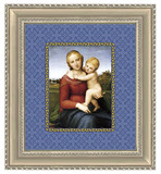 艺微圣经故事圣诞装饰画有框画画像圣像肖像圣母子圣母抱耶稣