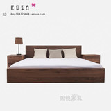 现代简约全实木韩式双人床美式乡村田园风格木板床地中海婚床特价