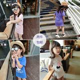 童装女童夏装2016新款韩版小童加长T恤女宝宝体恤纯棉儿童打底衫