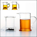 天天特价泡茶器玻璃S把雪菊壶小号红茶泡茶杯带过滤功夫茶具零配