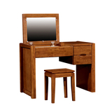 小户型实木梳妆台卧室榆木翻盖梳妆桌两用化妆桌电脑桌写字台书桌