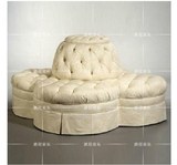 欧式新古典拉扣异型沙发后现代简约时尚脚凳小户型客厅创意沙发