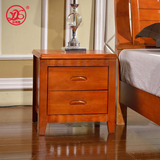 精品实木橡木床头柜 中式现代简约实木床头收纳柜 双层储物柜12