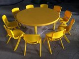 幼儿园儿童环保塑料圆桌/手工桌/升降桌/早教中心儿童桌椅餐桌椅
