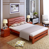 全实木床1.5 1.8松木加宽双人床2米单人床1.2简约现代成人大床型