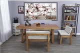 全实木餐桌椅组合长方形原木会议桌办公桌洽谈桌茶桌简约饭桌家具