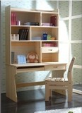 特价松木电脑桌/学习桌/学生实木书桌书柜书架组合