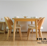 成套实木餐桌椅简约现代餐台餐椅组合4人位桦木办公桌椅促销JZ01