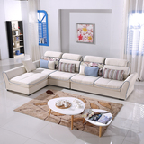 布艺沙发斯可馨组合现代客厅大小户型傲品转角正品定制可拆洗沙发