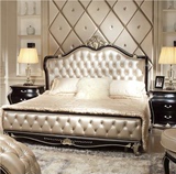 欧式双人床1.8米 大床2米新古典床美式布艺简约全实木床奢华婚床
