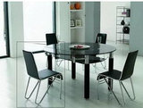 家具钢化玻璃餐桌椅组合 伸缩折叠快餐饭桌特价打折欧式圆桌子