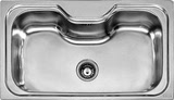 弗兰卡意大利原装进口304不锈钢水槽单槽单盆ACX610厨房水槽加厚