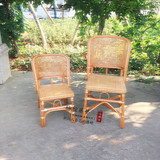 小藤椅小板凳钓鱼椅藤编休闲椅家用靠背椅舒适老人椅藤椅天然新品