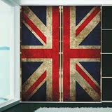 个性衣柜家具翻新移门贴纸 做旧米字旗防水玻璃贴膜 环保英伦风
