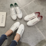 两用夏季新款韩版学生小白鞋女平底懒人系带半拖单鞋厂家直销批发