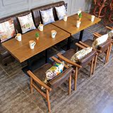 热卖咖啡厅西餐厅卡座沙发餐桌椅 奶茶店甜品店沙发扶手桌椅组合