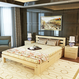 包邮实木床1.5双人床1.8米松木现代儿童床宜家单人床1.2米榻榻米