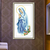 纯手工十字绣成品人物圣女修女耶稣基督教新款客厅装饰挂画特价