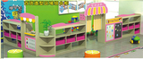 厂家直销幼儿园儿童大型组合柜游戏玩具收纳柜区域造型边角柜子