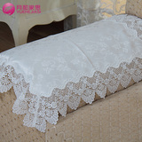 月和家思 布艺沙发扶手巾蕾丝桌布餐桌布茶几布多用巾盖布白色