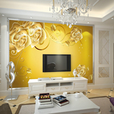 金玫瑰 大型壁画简约现代婚房卧室客厅电视背景墙 影视墙壁纸欧式