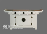 【雅堂坊-中式复古家具】新古典玄关柜 供桌 门厅柜 白色佛柜佛桌