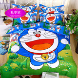 卡通机器猫四件套儿童学生宿舍床单被套可爱韩式床品2.0米四件套