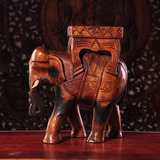 东南亚进口工艺品实木大象凳子 客厅落地摆件装饰 创意门厅换鞋登