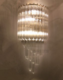 现代奢华简约新古典水晶壁灯设计师样板房创意香槟金客厅卧室床头