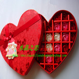 27格红色高档礼盒巧克力盒手工川崎玫瑰礼品材料包心型特价