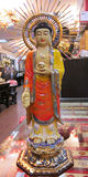 台湾盛凡铜鎏金工艺纯铜阿弥陀佛像 高42cm 新款彩绘彩金西方三圣