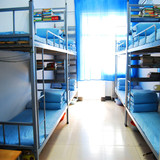 厂家直销蓝色学校宿舍寝室床单被罩枕套学生湖蓝三件套