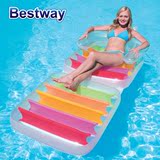 正品bestway充气浮排浮床躺椅 水排浮垫成人游泳 水上充气床加厚