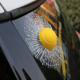 车贴3d立体贴 搞笑汽车贴纸个性创意网球贴足球篮球棒球车玻璃贴
