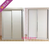 上海全实木全松木家具白色两门衣柜简约1.2米移门双门衣柜可定制