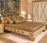 新款欧式床简约实木床 美式雕花床新古典1.8米双人床卧室奢华家具