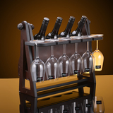特价秋千木制酒架红酒架创意欧式葡萄实木酒架酒杯架倒挂酒柜摆件