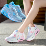 2016女士运动鞋夏季透气休闲跑步鞋韩版学生网面气垫鞋舒适女平底