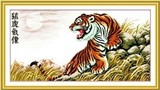 蒙娜丽莎动物系列纯白布家居日用最新款十字绣客厅大画 大幅 老虎