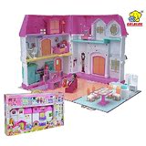 高乐女孩过家家场景玩具精致家庭组合别墅房子娃娃屋3012-01