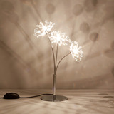 简约现代宜家卧室床头灯浪漫蒲公英花朵创意个性LED温馨水晶台灯