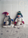 布偶摆件 出口原单 欧美圣诞节玩偶 可爱滑雪人 毛绒公仔玩偶玩具